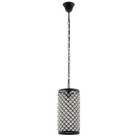 Reflect Pendant Chandelier - Rustic Charm Meets Modern Sophistication | Distressed Black Lacquer Finish | Glass Beads | Ideal For Dining Room Or Entryway | E26 60W Bulb Required (Not Included)