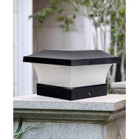 Garden Mile Solar Led Post Cap Light For Outdoor Fence Posts Or Decking In Your Garden, These Square Post Cap Lamps For Posts, Deck, Patio Or Fence (Post Cap Lights - Black, Set Of 4)