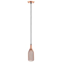 Elegant Glimmer Bottle-Shaped Rose Gold Pendant Light - Adjustable Height, Warm Golden Glow - Perfect For Living Room, Bedroom, Kitchen, Dining Room