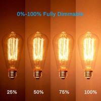 New Lights Incandescent Edison Light Bulbs St19St58 60W Edison Bulb 2200K Dimmable Antique Filament Decorative Light Bulb Wa