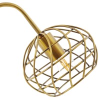 Salient Table Lamp - Modern Design With Faux White Marble Base And Brass Metal Wire Shade - Glamorous And One-Of-A-Kind - Hemisphere Steel Wire Shade - E26 60W Bulb Required (Not Included) - Perfect For Adding Elegance To Your Space