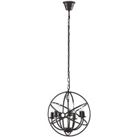 Vintage Modern Atom Chandelier: Captivating Charm, Steel Crafted, 7 Bulbs, Versatile Design, Ideal For Various Decor Styles, Complete Lighting Solution