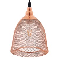 Glimmer Bell-Shaped Rose Gold Pendant Light - Elegant And Stylish Lighting Solution For Any Space - Adjustable Cable And Easy Installation - Requires E26 60W Bulb (Not Included)