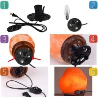 Bubyvv Salt Lamp Cord Salt Lamp Cord And Base Assembly Clip For All Himalayan Crystal Salt Lamps 6 Free 15W E12 Base Bulbs Fo