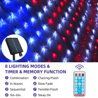 Mzd8391 Solar American Us Flag Lights Solar Usb 2 Power Way 420 Leds Waterproof Usa Net Lights 675 Ft X 353 For Garden