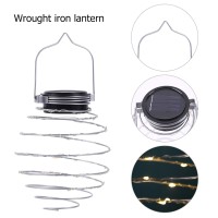 Coospy 4Pcs Solar Light Spiral Led Lanterns, Solar Garden Lights Outdoor Decorative Hanging Lights, Waterproof Pendant Light For Garden, Patio, Porch