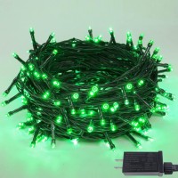 Yiqu 82Ft 200 Led Christmas String Lights Outdoor Indoor Extendable Ultra Bright Green Wire Mini Lights With 8 Modesfairy Lights For Xmas Tree Holiday Party Decoration (Green)