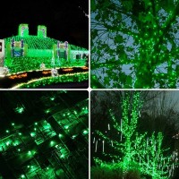 Yiqu 82Ft 200 Led Christmas String Lights Outdoor Indoor Extendable Ultra Bright Green Wire Mini Lights With 8 Modesfairy Lights For Xmas Tree Holiday Party Decoration (Green)