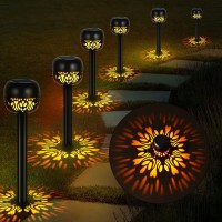 Doingart 6 Packs Solar Path Lights Outdoor Waterproof Led High Lumen,Outdoor Solar Garden Lights, Solar Power Landscape Lights For Patio Lawn Yard Landscape (Warm Color)