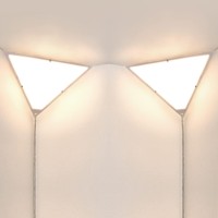 Haultop 2 Pack Corner Light, Corner Lights For Living Room, Modern Corner Ceiling Light With 8.2Ft Cord, Triangle Corner Lights, Plug In Ceiling Light, Corner Wall Light For Bedroom, Office