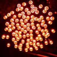 Yiqu Orange 82Ft 200 Led Extendable Halloween Lights For Outdoorindoor 8 Lighting Modes Plug In String Lights For Halloween De