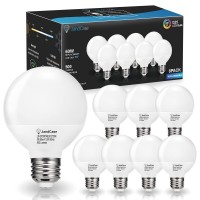 G25 Led Globe Light Bulbs, Vanity Round Light Bulbs For Bathroom 2700K Warm White, 5W Equivalent 60W Hollywood Lights For Make-Up Mirror, Floor Lamp, E26 Base, Non-Dimmable, Ul Listed, 8 Pack