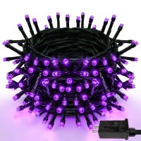 Yiqu Purple 82Ft 200 Led Extendable Halloween Lights For Outdoor/Indoor, 8 Lighting Modes Plug In String Lights For Halloween Decorations Bedroom Party Decor Room Garden Patio Tree (Purple)