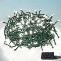 Yiqu White 82Ft 200 Led Christmas String Lights Outdoor/Indoor (Extendable Green Wire, Ultra-Bright With 8 Modes, Ul Certified), Fairy String Lights For Xmas Tree Holiday Party Decoration, Cool White