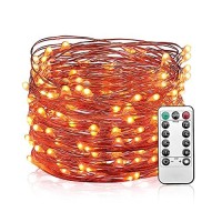 Halloween Pumpkin Fairy String Lights 1 Packs Led Fairy Lights Battery Operated Waterproof Copper Wire With Remote Control 8 Mo