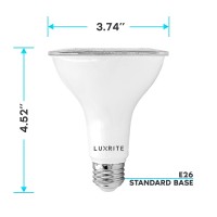 Luxrite 12 Pack Led Par30 Flood Light Bulb, 75W Equivalent, 4000K Cool White, 850 Lumens, 11W Dimmable, Indoor Outdoor Spotlight Bulb, Wet Rated, E26 Standard Base, Ul Listed