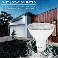 Luxrite 6 Pack Led Par30 Flood Light Bulb, 75W Equivalent, 5000K Bright White, 850 Lumens, 11W Dimmable, Indoor Outdoor Spotlight Bulb, Wet Rated, E26 Standard Base, Ul Listed