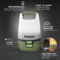 Energizer Vision Led Camping Lantern Bright Rechargeable Lantern Water Resistant Emergency Light With Charging Cable Pack Of