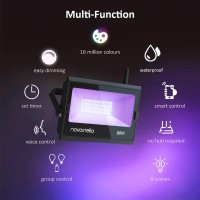 Novostella 80W Smart Led Flood Lights Rgb Secondgeneration Wifi Outdoor Dimmable Color Changing Stage Light Ip66 Waterproof