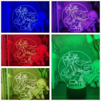 Lzmlzm Anime Lamp Genshin Impact Game Figure Hu Tao 3D Led Night Lights Birthday Gaming Room Table Lamp Colorful Decoration-Remote Control Kata,9527