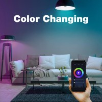 Flsnt G25 Rgbw Color Changing Led Smart Bulbs, Dimmable Led Wifi Light Bulb, Compatible With Alexa Or Google Assistant By Smart Life App, 5W (40W Equivalent), E26 Base, No Hub Required