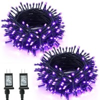 Brizlabs Purple Halloween Lights 2 Pack 7874Ft 240 Led Halloween String Lights Plug In Halloween Mini Lights Connectable 8 M