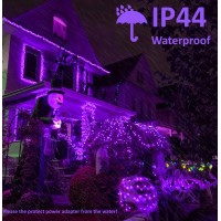 Brizlabs Purple Halloween Lights 2 Pack 7874Ft 240 Led Halloween String Lights Plug In Halloween Mini Lights Connectable 8 M