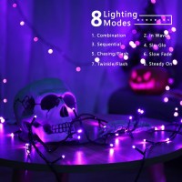 Brizlabs Purple Halloween Lights 2 Pack 7874Ft 240 Led Halloween String Lights Plug In Halloween Mini Lights Connectable 8 M