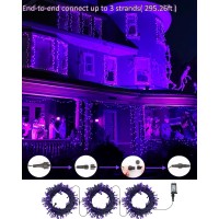 Brizlabs Purple Halloween Lights 2 Pack 7874Ft 240 Led Halloween String Lights Plug In Halloween Mini Lights Connectable 8 M