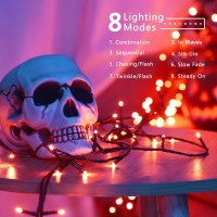 Brizlabs Halloween Orange Lights 2 Pack 7874Ft 240 Led Halloween Mini String Lights Outdoor Halloween Plug In String Lights C