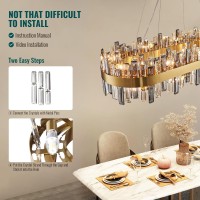 Siljoy 354 Gold Oval Crystal Chandelier For Dining Room 16Light Modern Rectangular K9 Crystal Raindrop Chandelier Luxury B