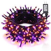 Brizled Purple & Orange Halloween Lights, 78.74Ft 240 Led Halloween String Lights Connectable With Timer, 8 Modes Outdoor Halloween Lights, Plugin Mini Lights Waterproof For Outside Spooky Decoration