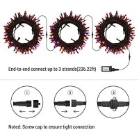 Brizled Purple & Orange Halloween Lights, 78.74Ft 240 Led Halloween String Lights Connectable With Timer, 8 Modes Outdoor Halloween Lights, Plugin Mini Lights Waterproof For Outside Spooky Decoration