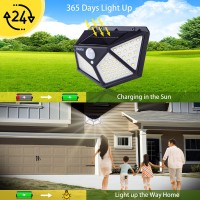 Outdoor Solar Light, 100 Led/3 Modes 270