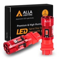 Alla Lighting T25 3156 3157 Led Bulbs Red Turn Signal Lights, 3057 4057 3057Kx 3157Kx 4057Kx 3457 4157 Can Bus Error Free 12V