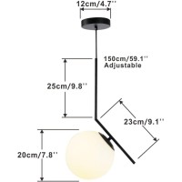 Specification Name Globe Pendant Light Fixtures Style Vintage Shape Oval Material Metal iron Glass Color Black Dimension W79 H157 glass shade diameter 59 Cable Length 100cm 394 Adjustable height Voltage 110240V Number of bulbs 1 Wattage MAX 60W Bulb Base 