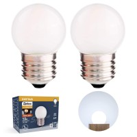 Sphoon G40 1.5W Dim Led Bulb Equivalent 15 Watt Light Bulbs, Standard E26 Base Frosted Glass Soft Bright White 6000K For Home Decorative, Fridge Freezer Lamp, Cri 90+, 150Lm, Pack Of 2