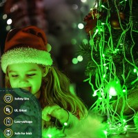 Hezbjiti Christmas Lights Decorations Outdoor, 800 Led 65.6 Ft 8 Modes 150 Drops Fairy String Curtain Lights For Christmas Decor Eaves Window Party Yard Garden Indoor (Green)