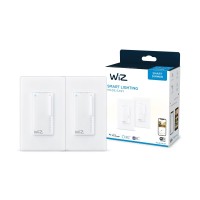 Wiz Connected Dimmer Switch - Pack Of 2 - Connects To Your Existing Wi-Fi - Works With Wiz Connectedconnected Products - Makes Any Dimmable Fixture Smart - No Hub Required - White