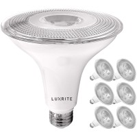 Luxrite 6 Pack Par38 Led Outdoor Flood Light Bulbs 120W Equivalent 1250 Lumens 2700K Warm White 15W Dimmable Indoor Outdoor