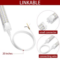 Vshape 8Ft Led Shop Light Fixture 100W 13000Lm 6000K Super Bright White Linkable Led Garage Lights Fixture 8 Foot Led Shop