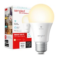 Sengled Smart Bulb, Wifi Light Bulbs, Dimmable Alexa Light Bulb, Smart Light Bulbs That Work With Alexa & Google Home, A19 Soft White (2700K) No Hub Required, 800Lm 60W Equivalent High Cri>90, 1 Pack