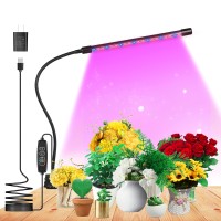 Lonsrive Grow Light For Indoor Plant Growing Led Grow Light Single Head 9 Dimmable Settings, Plant Grow Lamp For Indoor Plants With Red/Blue Spectrum