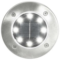 These solar ground lights are perfect lightings for gardens patios paths and balconies Each solar lamp is outfitted with a NiMH battery charged by the sunlight During the day the lamps automatically absorb the sunlight energy and convert it into electrici