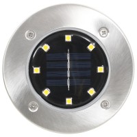 These solar ground lights are perfect lightings for gardens patios paths and balconies Each solar lamp is outfitted with a NiMH battery charged by the sunlight During the day the lamps automatically absorb the sunlight energy and convert it into electrici