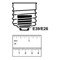 Feit Electric 300-Watt Equivalent Cflni Quad Tube E26 Base With Mogul Base Adapter Non-Dimmable 65 Watt Cfl Light Bulb, Daylight 6500K