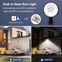 Led Barn Light, Dusk To Dawn Outdoor Lighting With 100W 10000Lm 5000K Daylight, Ip65 Waterproof Outdoor Security Flood Lights For Garage Yard Street Warehouse Use