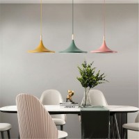 Kco Lighting Nordic Modern Macaron Pendant Light 3-Pack Farmhouse Barn Pendant Light Colorful Pendant Lighting Kitchen Island Lights Ceiling Hanging Over Island (Big)