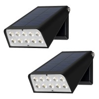 Guyulux Patio Wall Light Solar Powered, Dusk-To-Dawn Light Sensor Deck Lights, 2-Mode 90