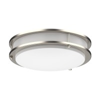 Dymond Led Ceiling Light Fixture Flush Mount 4000K Natural Daylight Dimmable Surface Mount Brushed Nickel Ceiling Lamp For Kitch